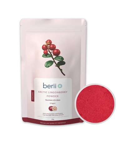 Berii Organic Arctic Lingonberry Powder 80g  有機極地越橘粉 80g