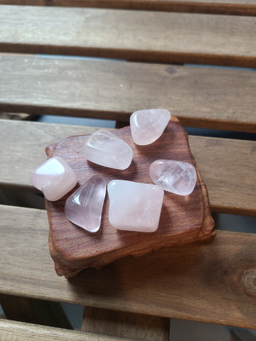Rose Quartz (one set of six small stones)