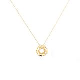 SPACE ELEMENT(DODECAHEDRON)DIFFUSER NECKLACE in 18ct Gold (Wellness Jewelry)
