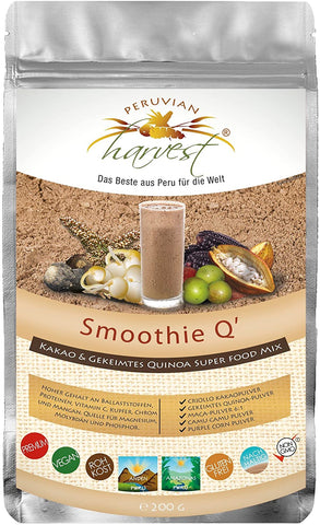 Peruvian Harvest® Smoothie Q' Super Food Mix with Cacao and Quinoa (200g)
