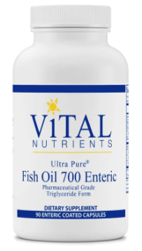 ViTAL Nutrients Ultra Pure® Fish Oil 700 Enteric Pharmaceutical grade 90 Enteric Coated Capsules